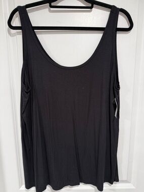 18/20 NWTS Lane Bryant Black Scoop Neck Tank Top